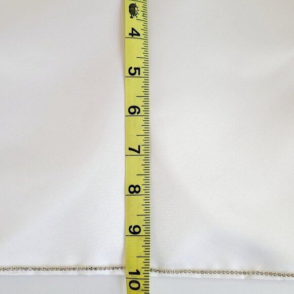 Girls Bolero Communion Special Occasion Satin Cardigan Size Medium White - Picture 9 of 10